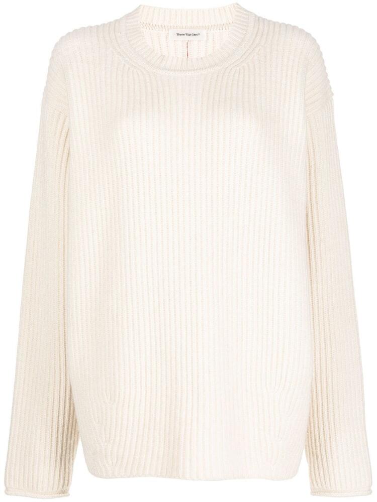 There Was One drop-shoulder ribbed jumper - Neutrals Cover