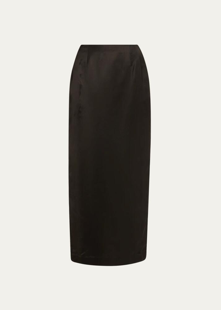 Posse Gigi High-Waist Satin Pencil Skirt Cover