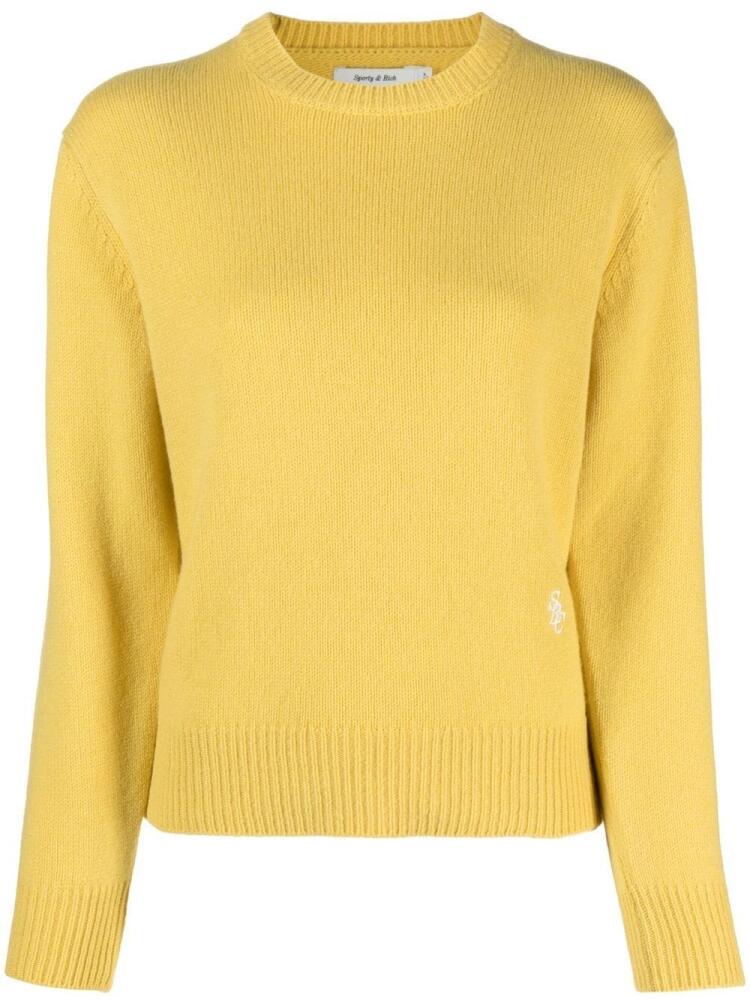 Sporty & Rich SRC Wool Crewneck - Daffodil - Yellow Cover