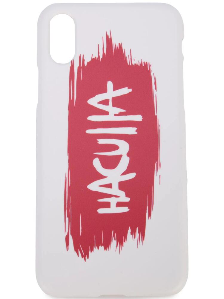 Haculla Brush Stroke iPhone XS case - White Cover