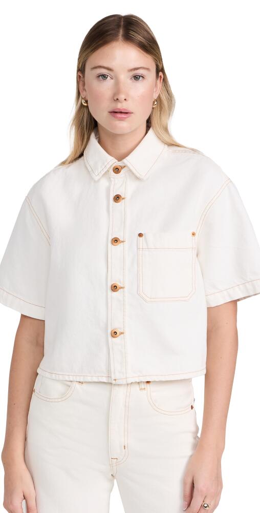 SLVRLAKE Cara Crop Shirt Natural White Cover