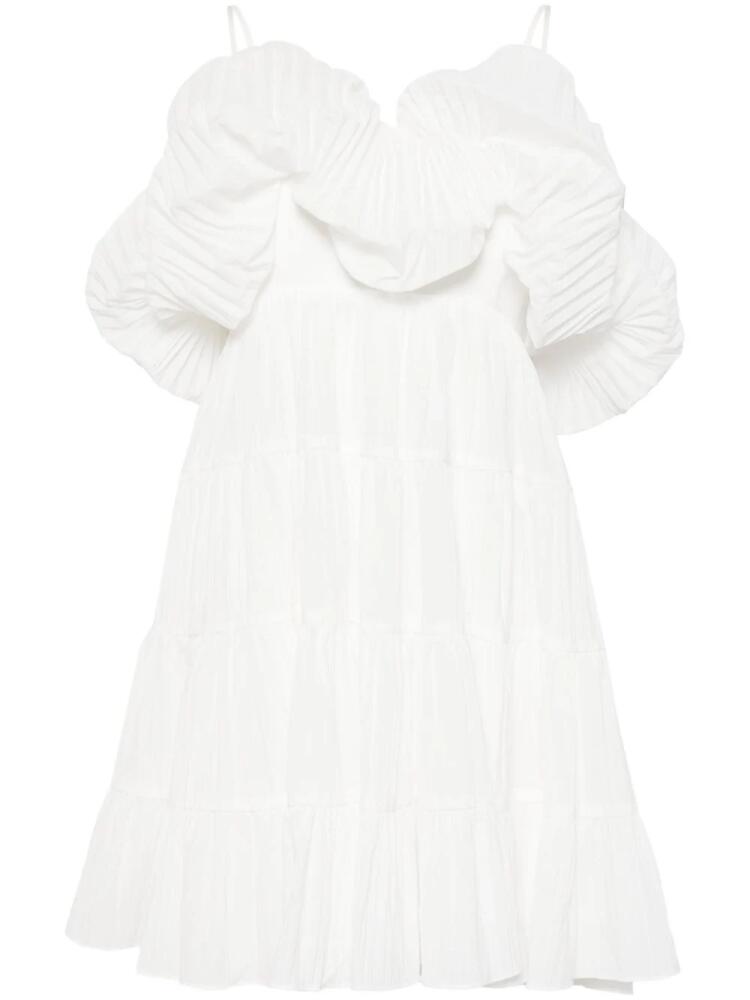 Acler ruffle-collar mini dress - White Cover