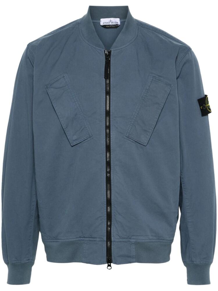 Stone Island Compass-badge bomber jacket - Blue Cover