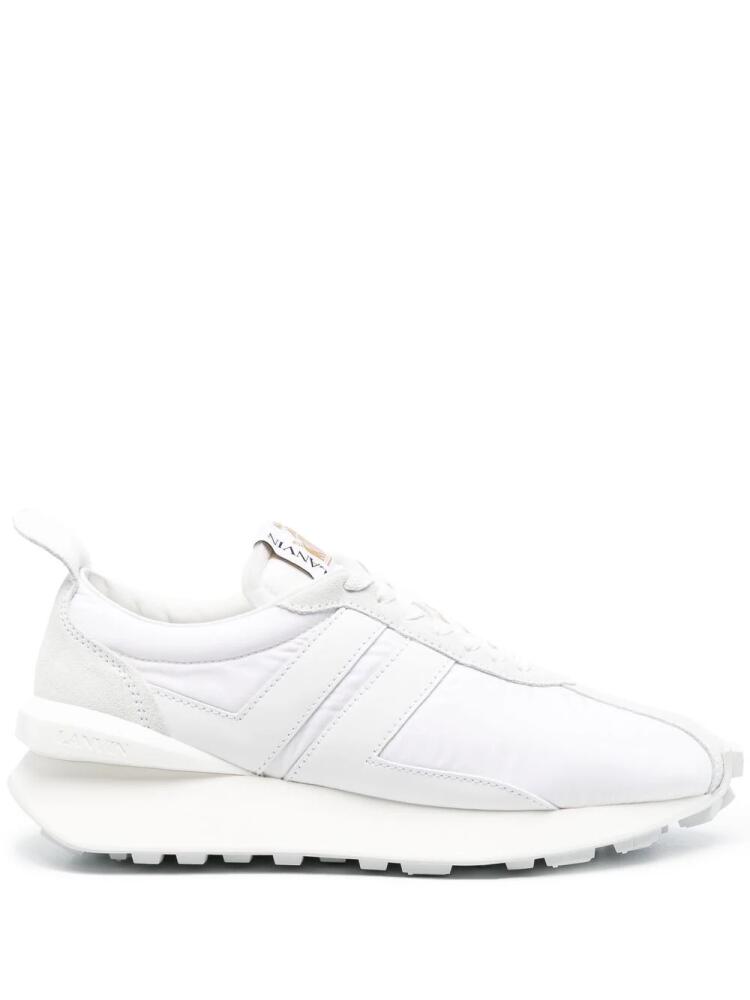 Lanvin logo-patch low-top sneakers - White Cover