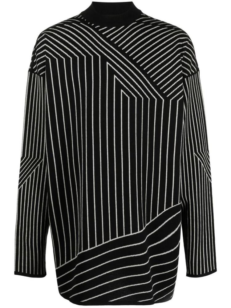 Rick Owens multi-stripe virgin wool jumper - Black Cover