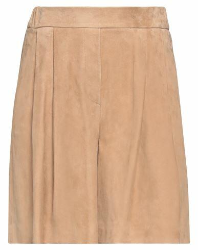 Fabiana Filippi Woman Shorts & Bermuda Shorts Camel Leather Cover