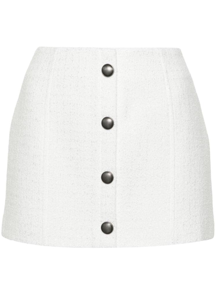 Alessandra Rich tweed A-line miniskirt - White Cover