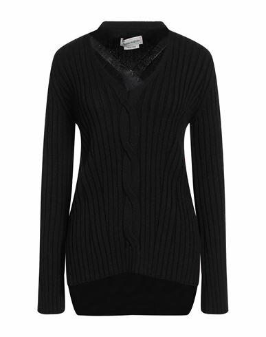 Alexander Mcqueen Woman Sweater Black Wool, Polyester Cover