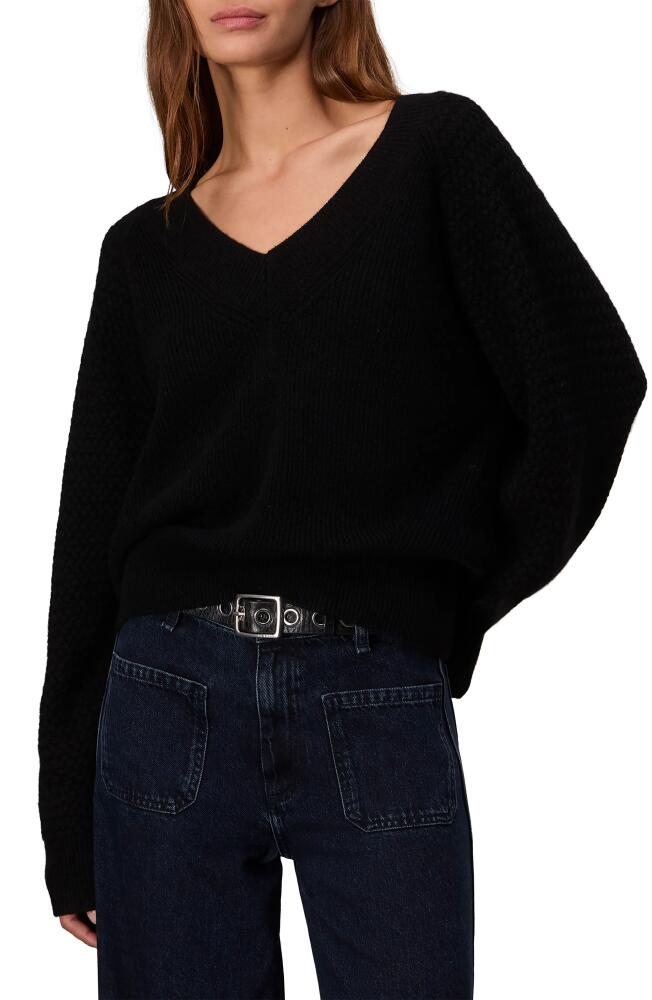 rag & bone Kaylee V-Neck Cashmere Sweater in Black Cover