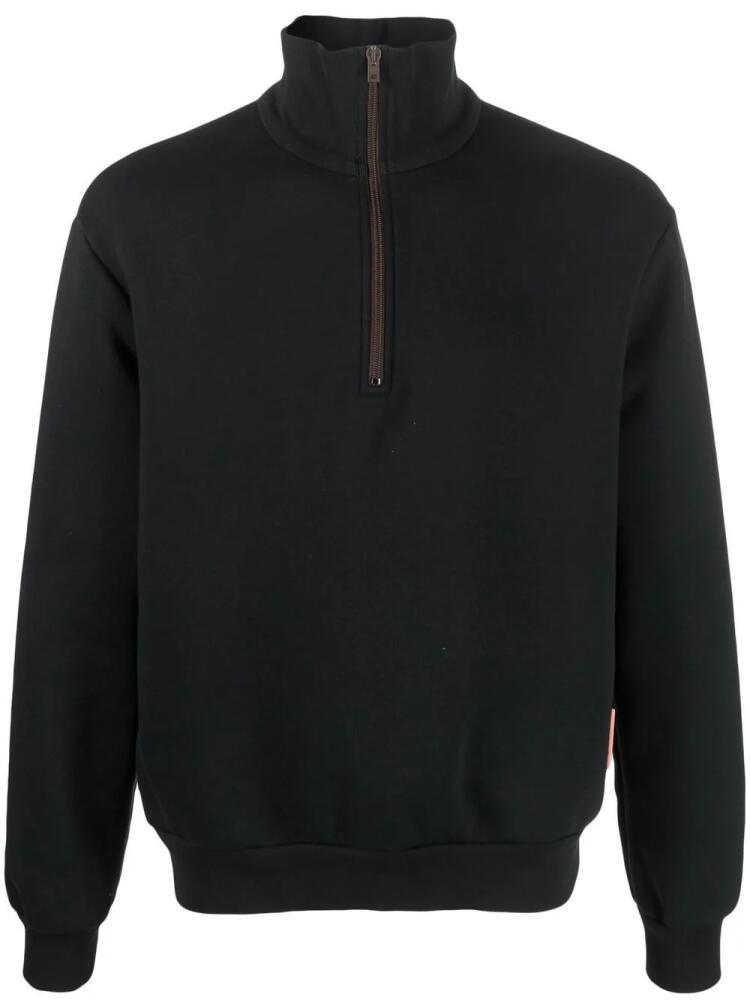 Acne Studios high-neck half-zip sweatshirt - Black Cover