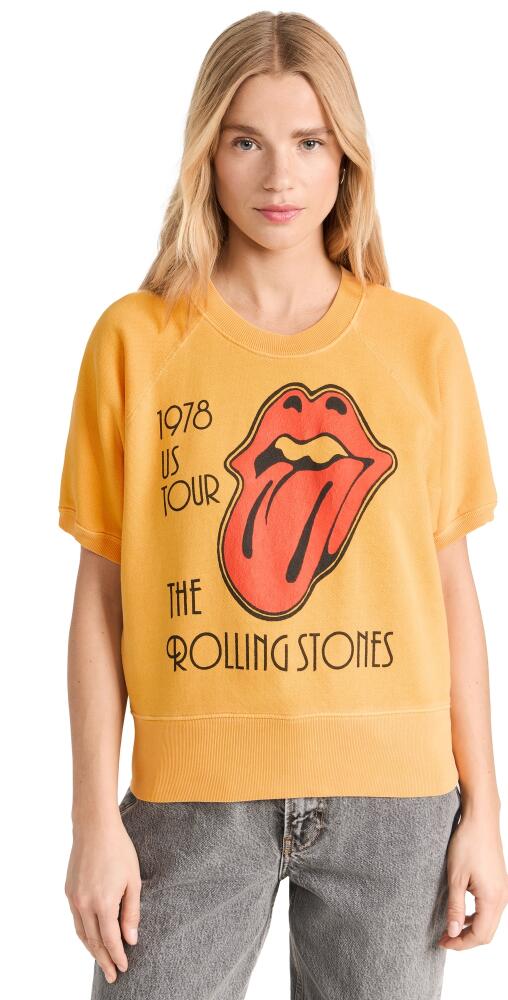 MADEWORN ROCK Rolling Stones 1978 Sweatshirt Goldenrod Cover