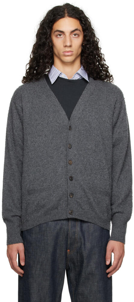 Maison Margiela Gray Y-Neck Cardigan Cover