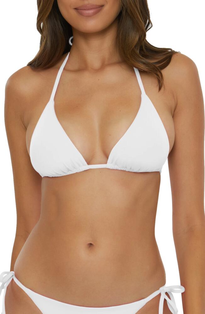 Becca Triangle Bikini Top in White Cover