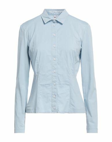 European Culture Woman Shirt Sky blue Cotton, Elastane, Viscose Cover