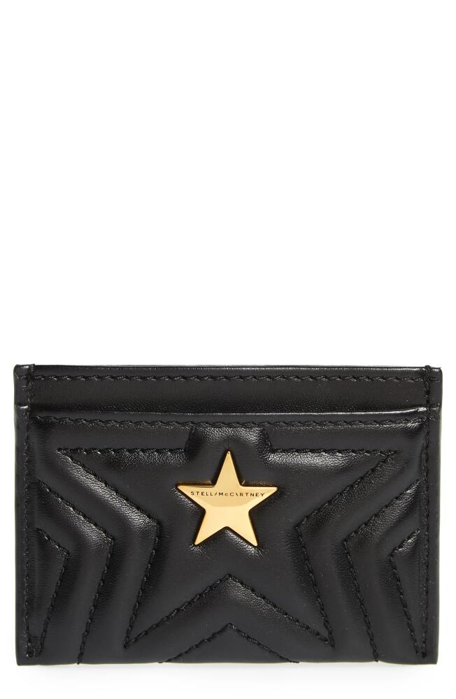 Stella McCartney Star Faux Leather Card Case in Black Cover