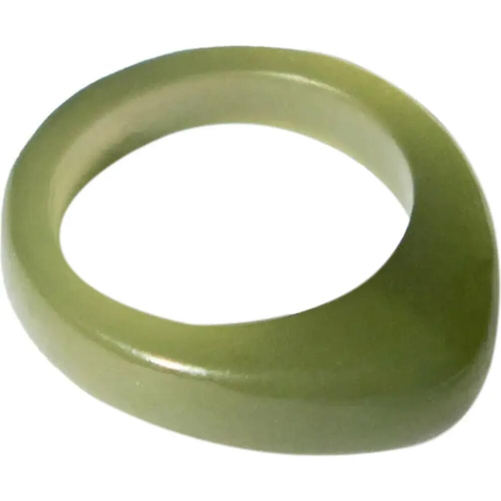 seree Pyra Teardrop green jade ring in Light Green Cover