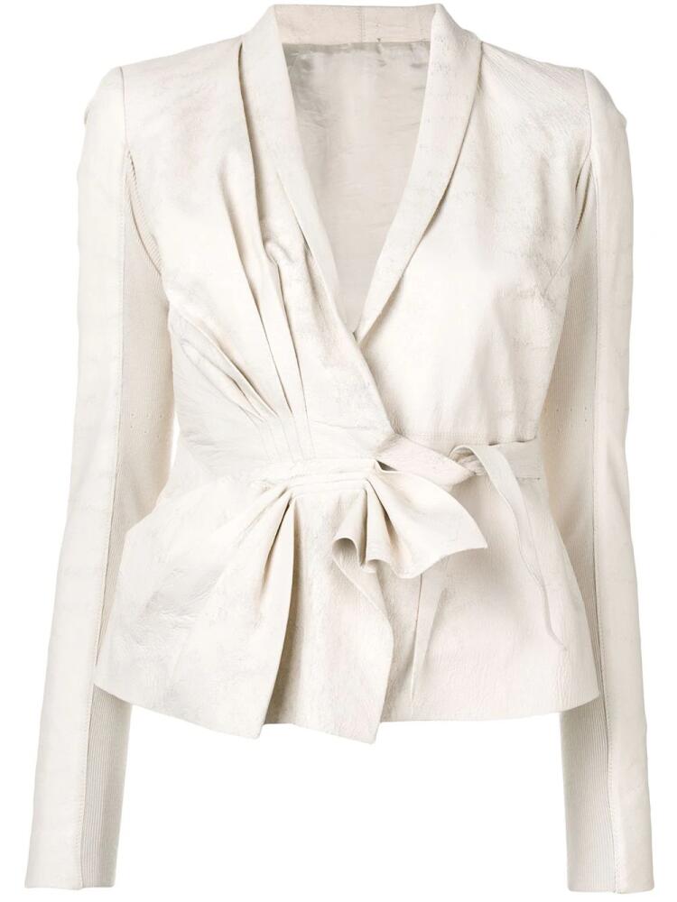 Rick Owens gathered detail jacket - White Cover