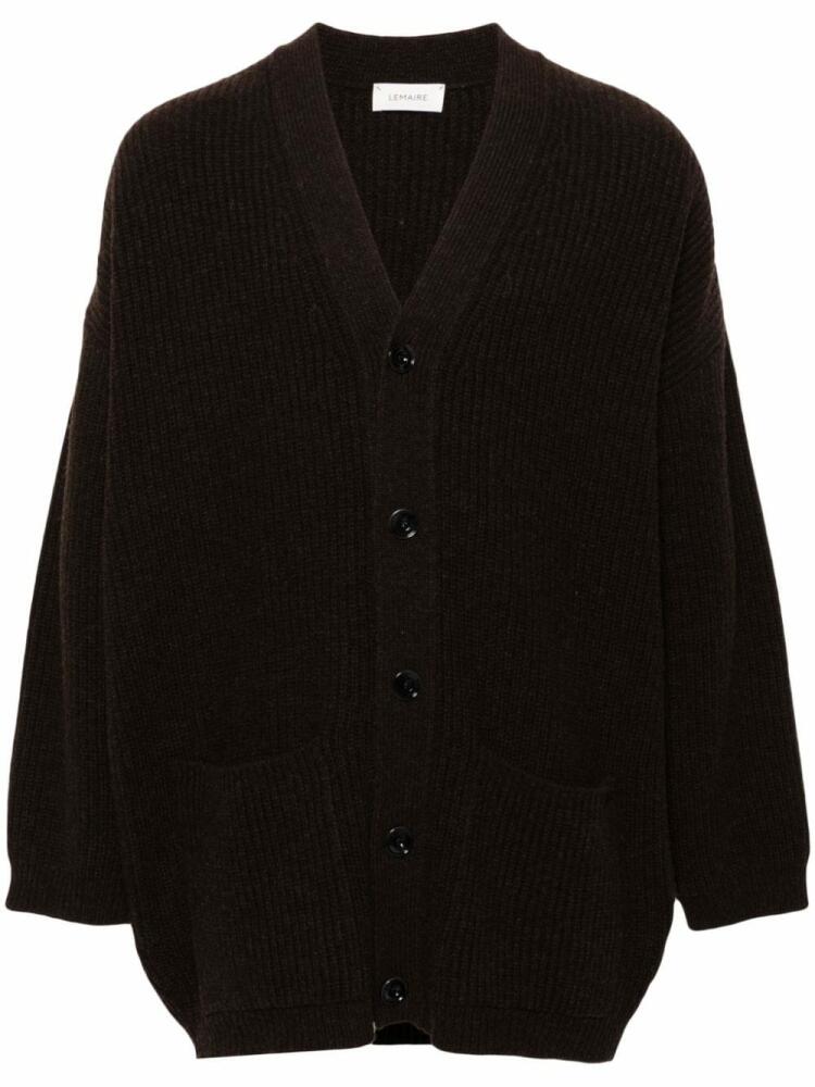 LEMAIRE ribbed cardigan - Brown Cover