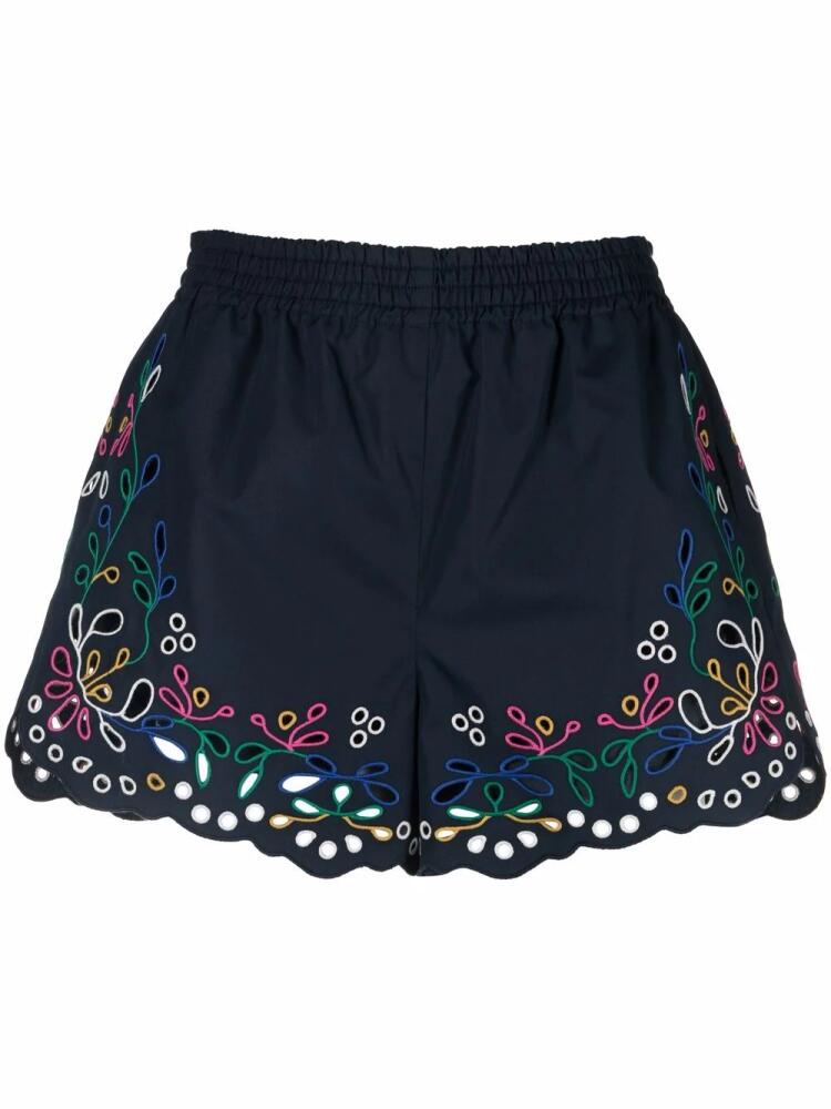 Chloé broderie anglaise mini shorts - Blue Cover