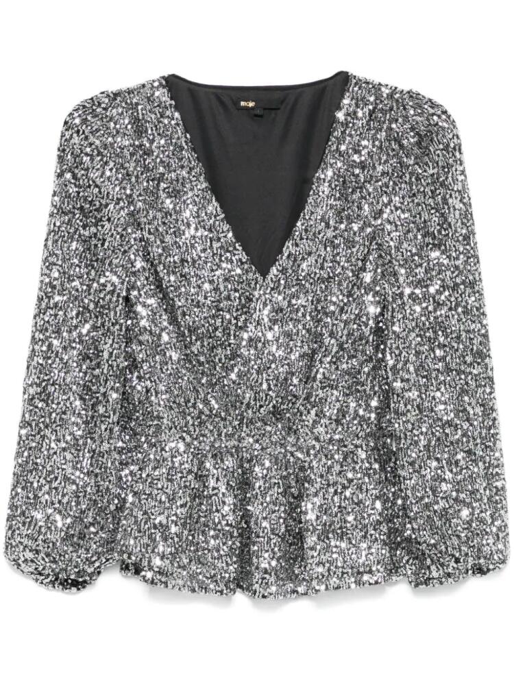 Maje sequinned blouse - Silver Cover