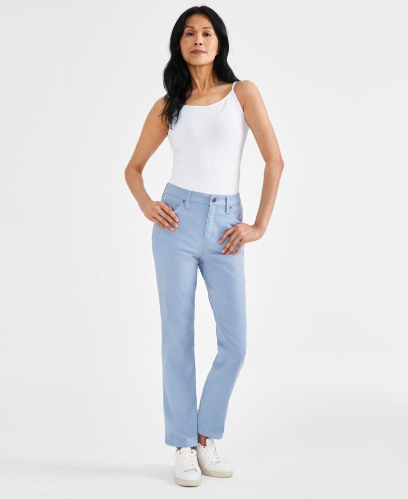 Style & Co Women's High Rise Straight-Leg Jeans, Regular, Short and Long Lengths, Created for Macy's - Blue Fog Cover