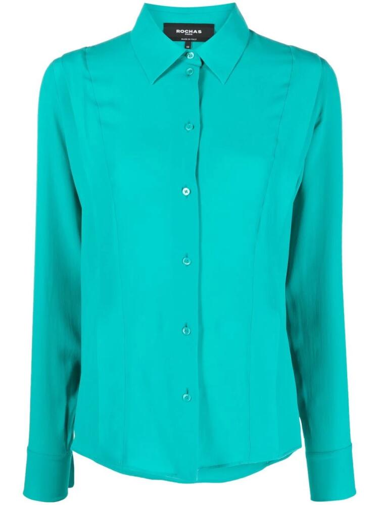 Rochas pointed collar buttoned shirt - Green Cover