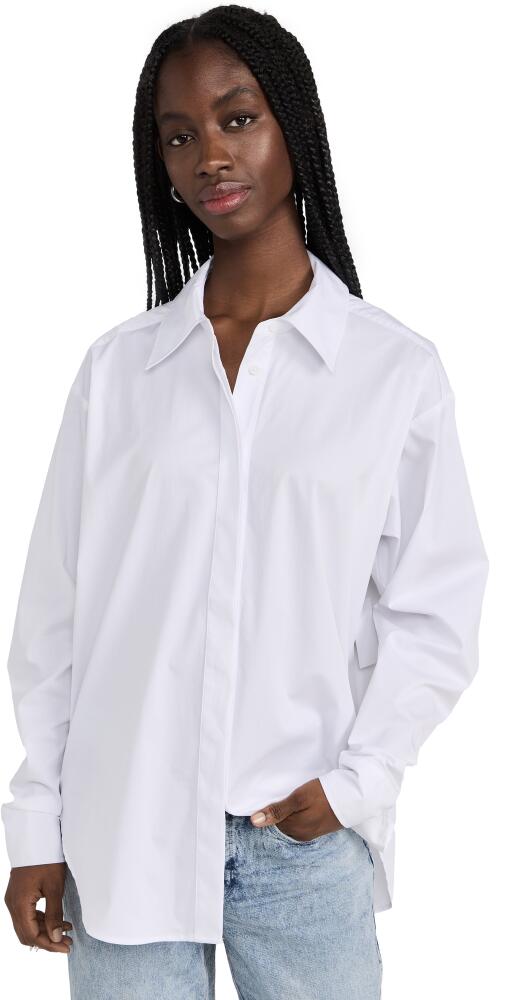 Good American Button Down 2.0 Shirt White001 Cover