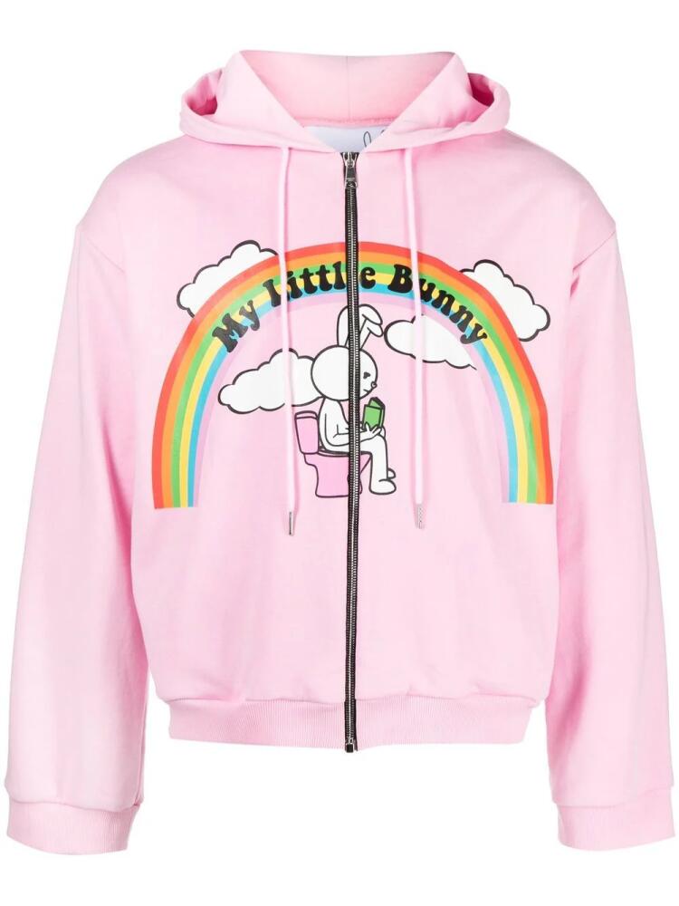 Natasha Zinko bunny-print hoodie - Pink Cover