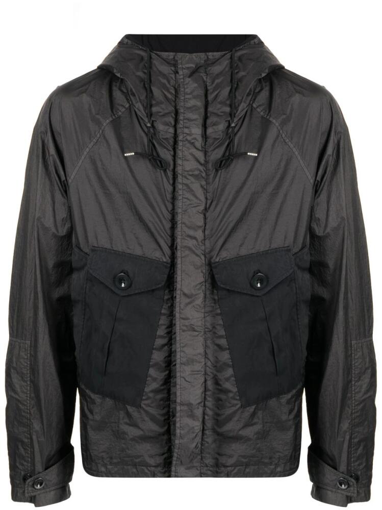 Ten C panelled lightweight hooded jacket - Black Cover