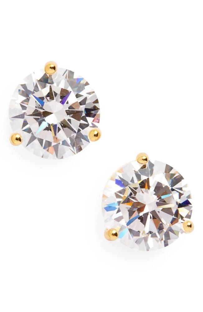 Nordstrom Cubic Zirconia Stud Earrings - 3ct. in Gold Cover