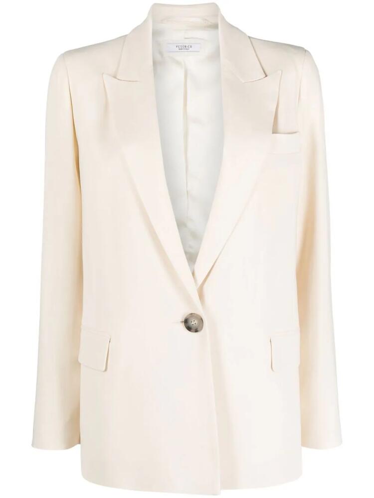 Peserico single-button blazer - Neutrals Cover