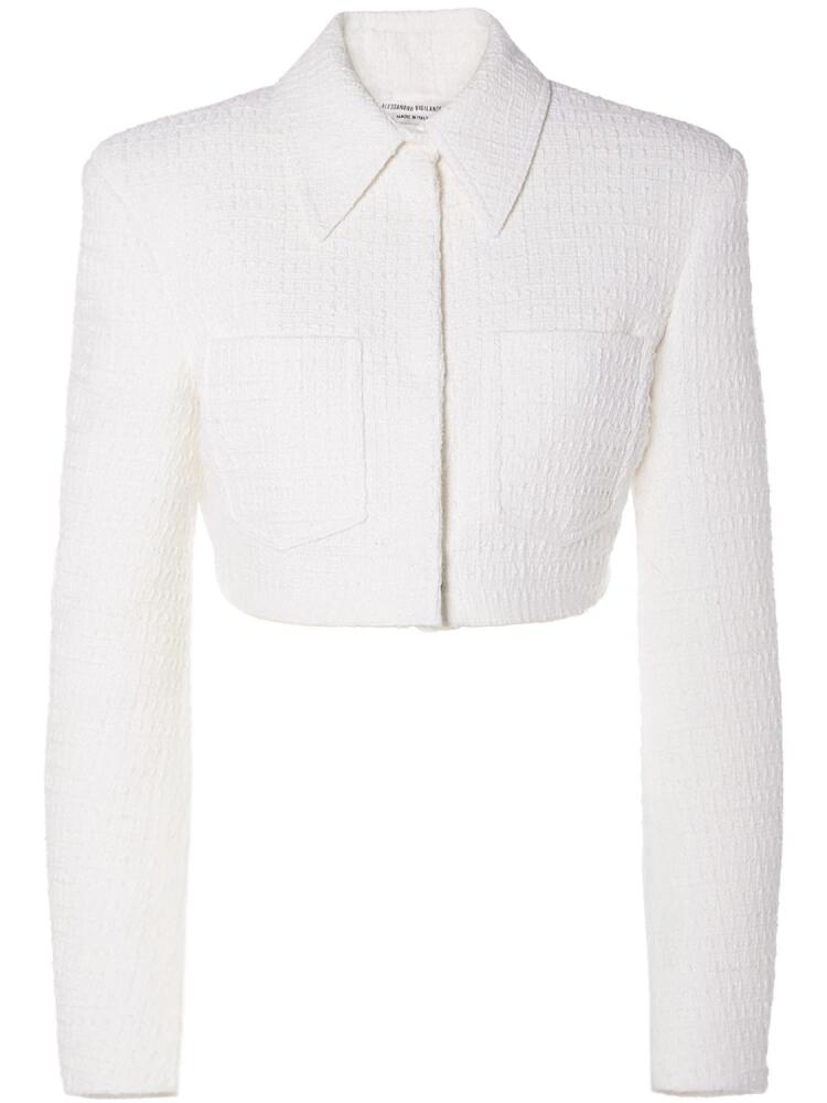 ALESSANDRO VIGILANTE Cropped Tweed Blazer Cover