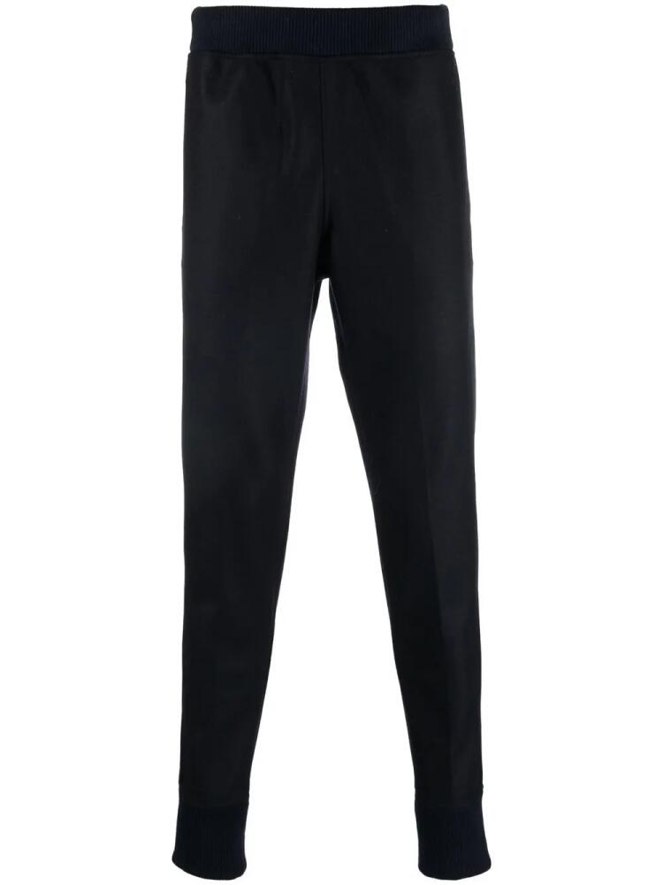 Jil Sander ribbed-waistband tapered-leg track pants - Blue Cover