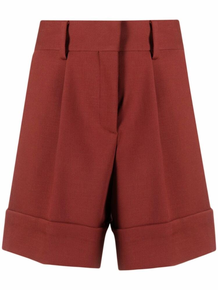 See by Chloé cuff-detail tailored shorts - Brown Cover