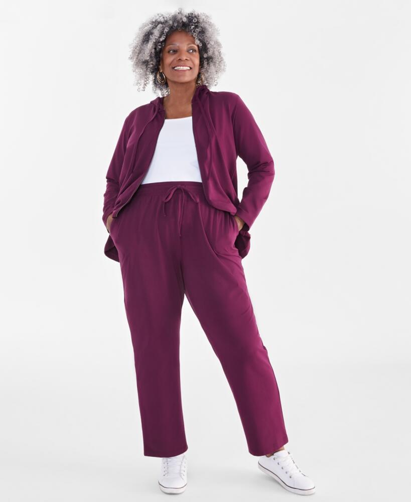 Style & Co Plus Size Knit Pull-On Pants, Created for Macy's - Berried Treasure Cover