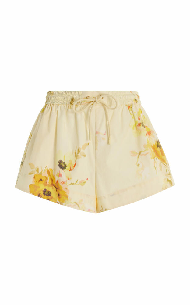 Zimmermann - Lightburst Floral Cotton Shorts - Yellow Cover