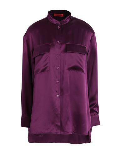 Max & co. Livorno Woman Shirt Deep purple Silk Cover