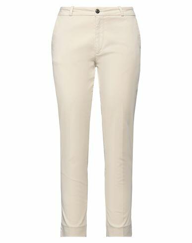 40weft Woman Pants Beige Cotton, Polyester, Elastane Cover