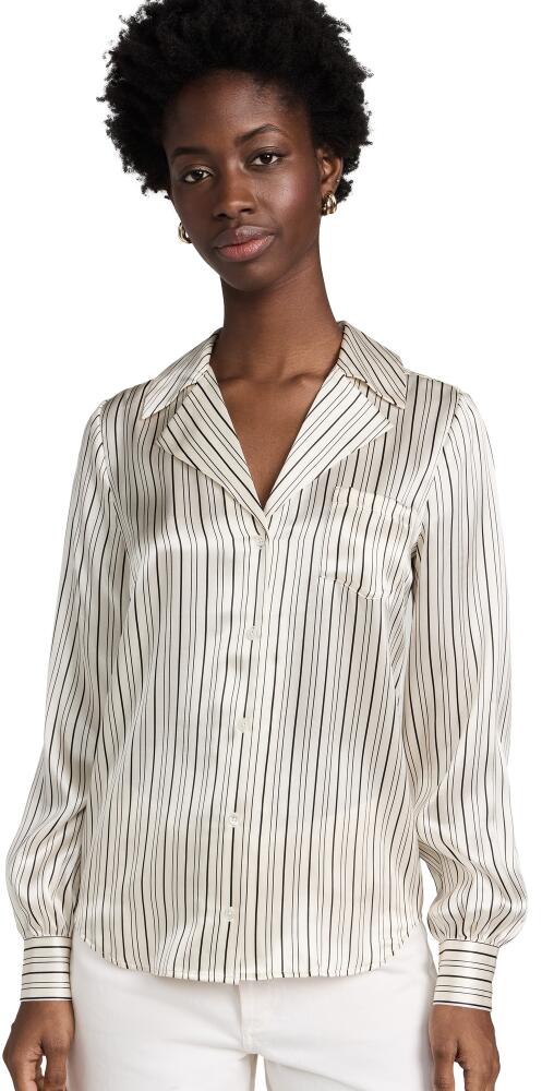 PAIGE Capriana Shirt Antique White/Black Cover