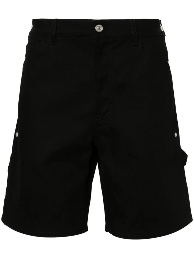 Courrèges Sailor strap-detailed denim shorts - Black Cover