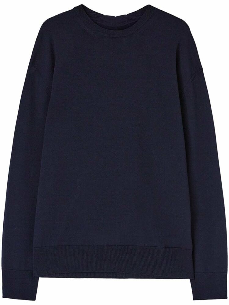 Jil Sander fine-knit wool jumper - Blue Cover