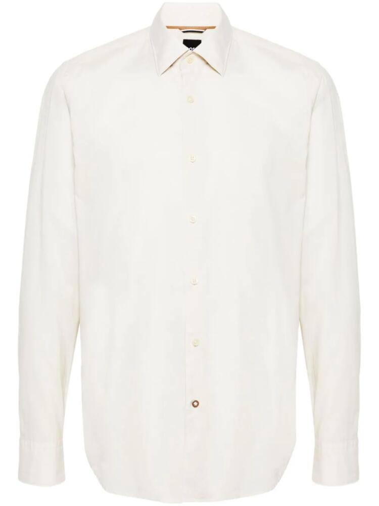 BOSS poplin cotton shirt - Neutrals Cover