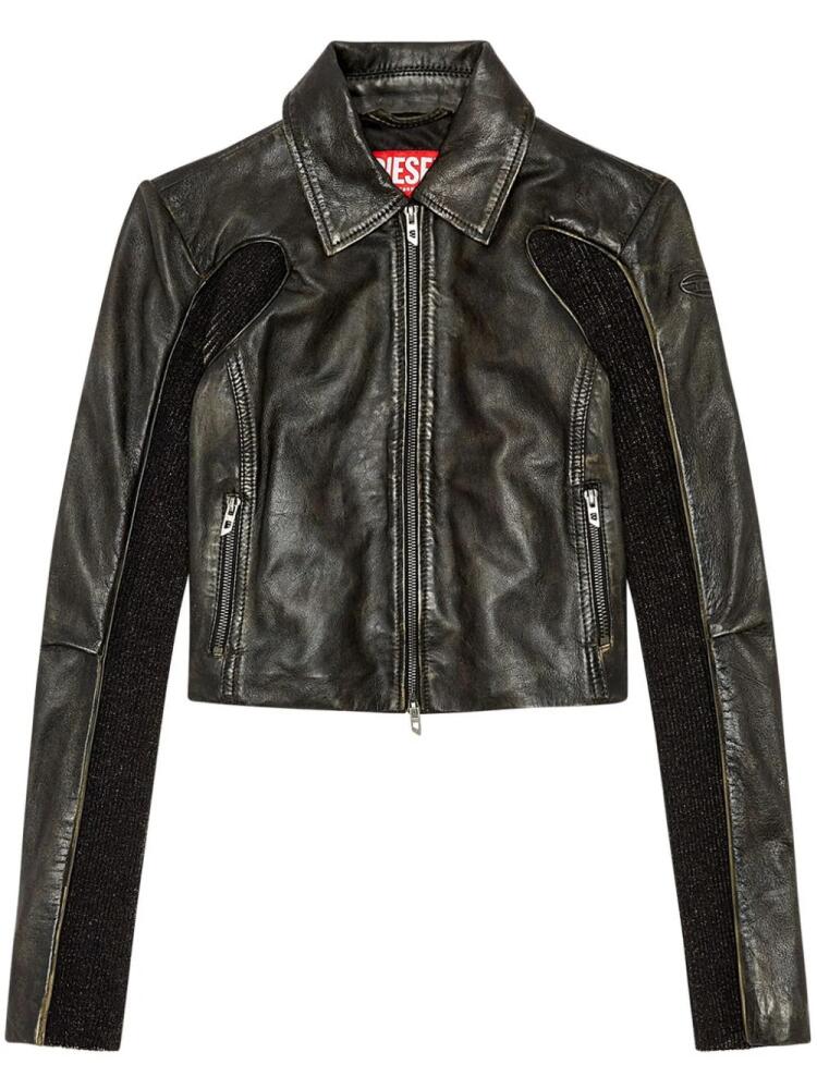 Diesel L-Totem leather jacket - Black Cover