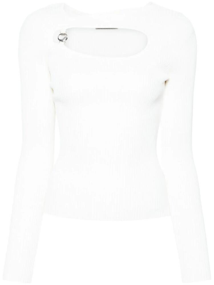 Coperni logo-plaque cut-out jumper - White Cover