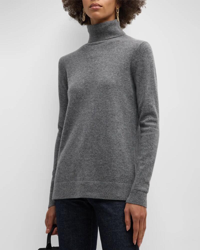 Neiman Marcus Cashmere Collection Cashmere Basic Turtleneck Top Cover