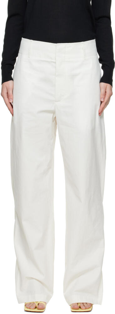 Bottega Veneta Off-White Compact Trousers Cover