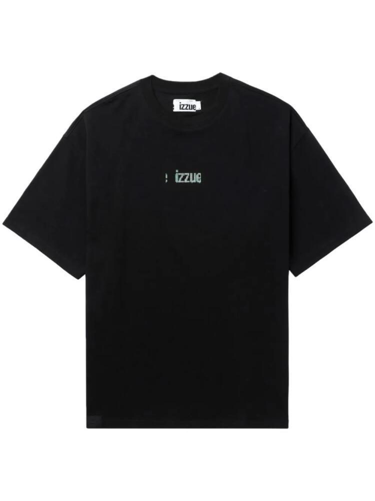 izzue logo-print cotton T-shirt - Black Cover