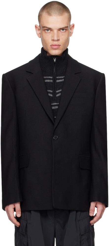 Juun.J Black Single-Breasted Blazer Cover