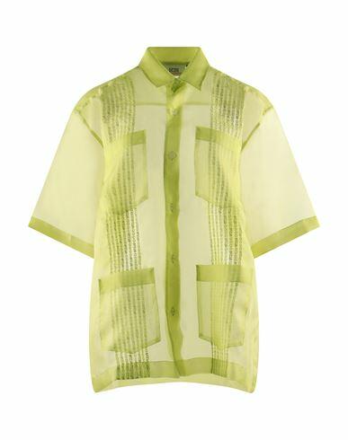 Gcds Woman Shirt Light green Silk Cover