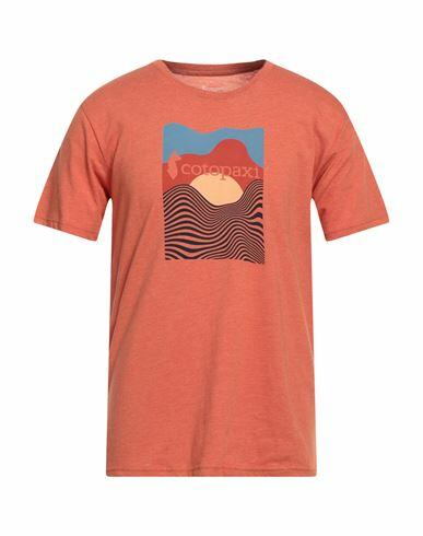 Cotopaxi Man T-shirt Orange Organic cotton, Recycled polyester Cover